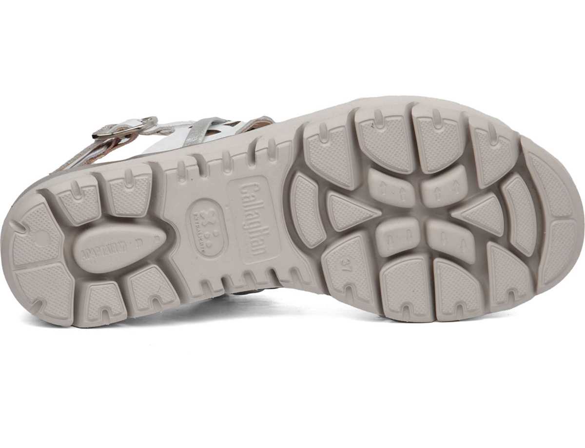 Callaghan 26517 Uwanja Keilabsatz Sandalen Damen Weiß Silber | AJL6029MU