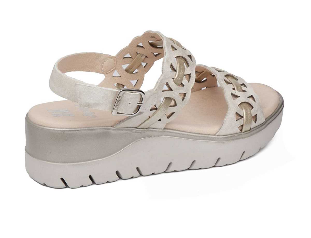 Callaghan 26517 Uwanja Keilabsatz Sandalen Damen Beige Gold | ASK8987IT