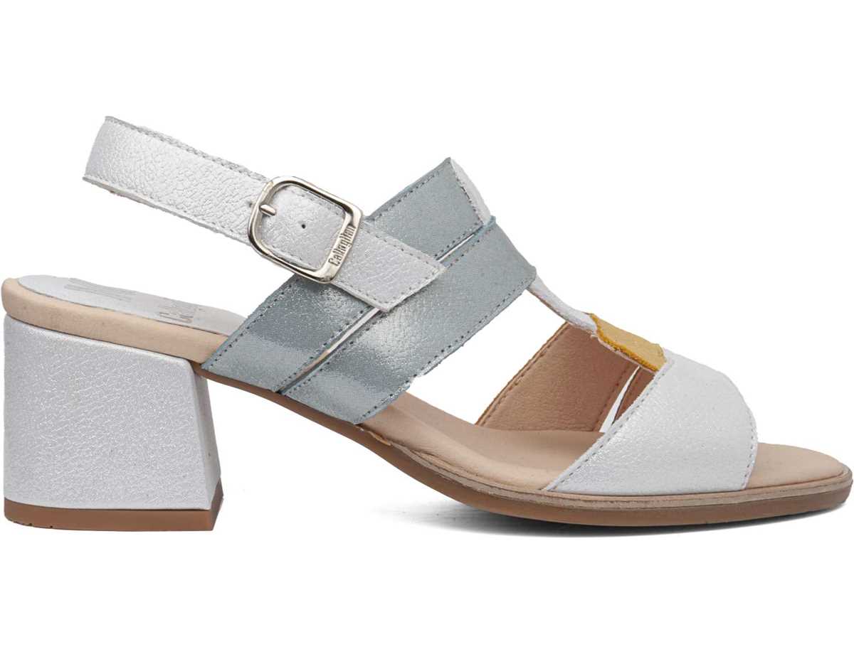 Callaghan 29211 Kibow Sandalen Absatz Damen Weiß Gelb Grün | XVB865RV