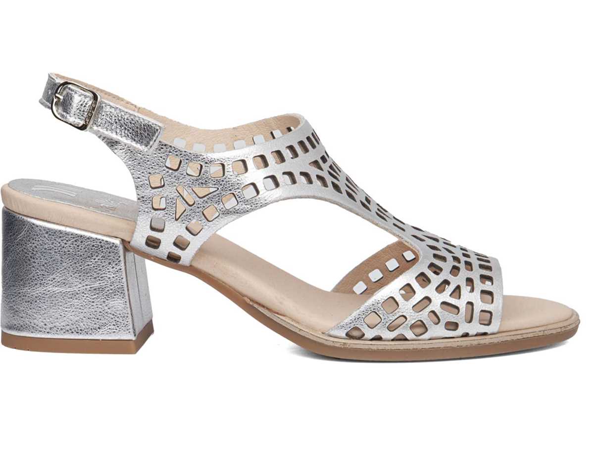 Callaghan 29213 Kibow Sandalen Absatz Damen Silber | TCA782FD