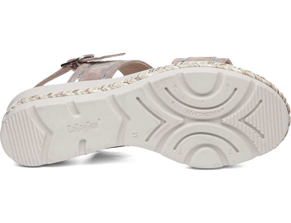 Callaghan 29805 Mara Keilabsatz Sandalen Damen Beige Silber | AWF1390OH