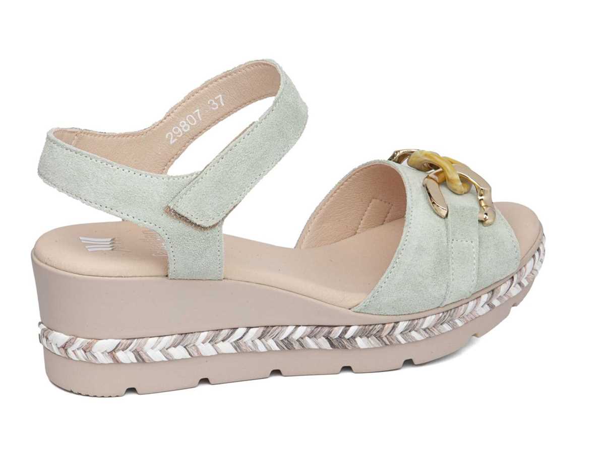 Callaghan 29807 Mara Keilabsatz Sandalen Damen Grün | WJT7195FD