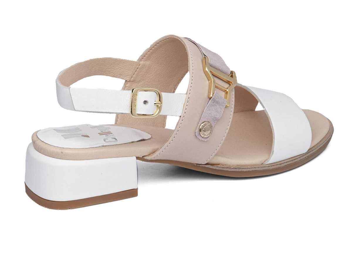 Callaghan 30304 Luna Sandalen Absatz Damen Weiß Rosa Lila | SWZ3870YP