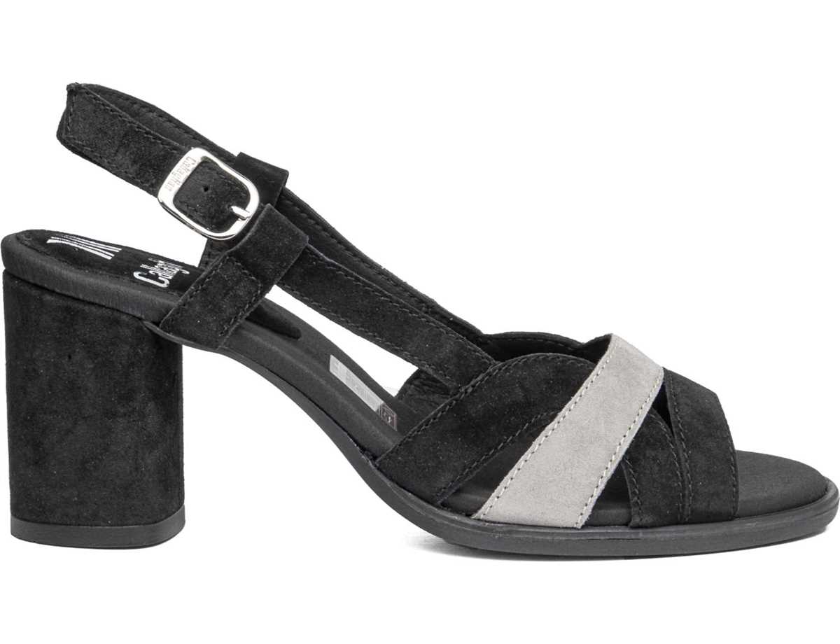 Callaghan 31904 Kanji Sandalen Absatz Damen Schwarz Beige | VOB46MH