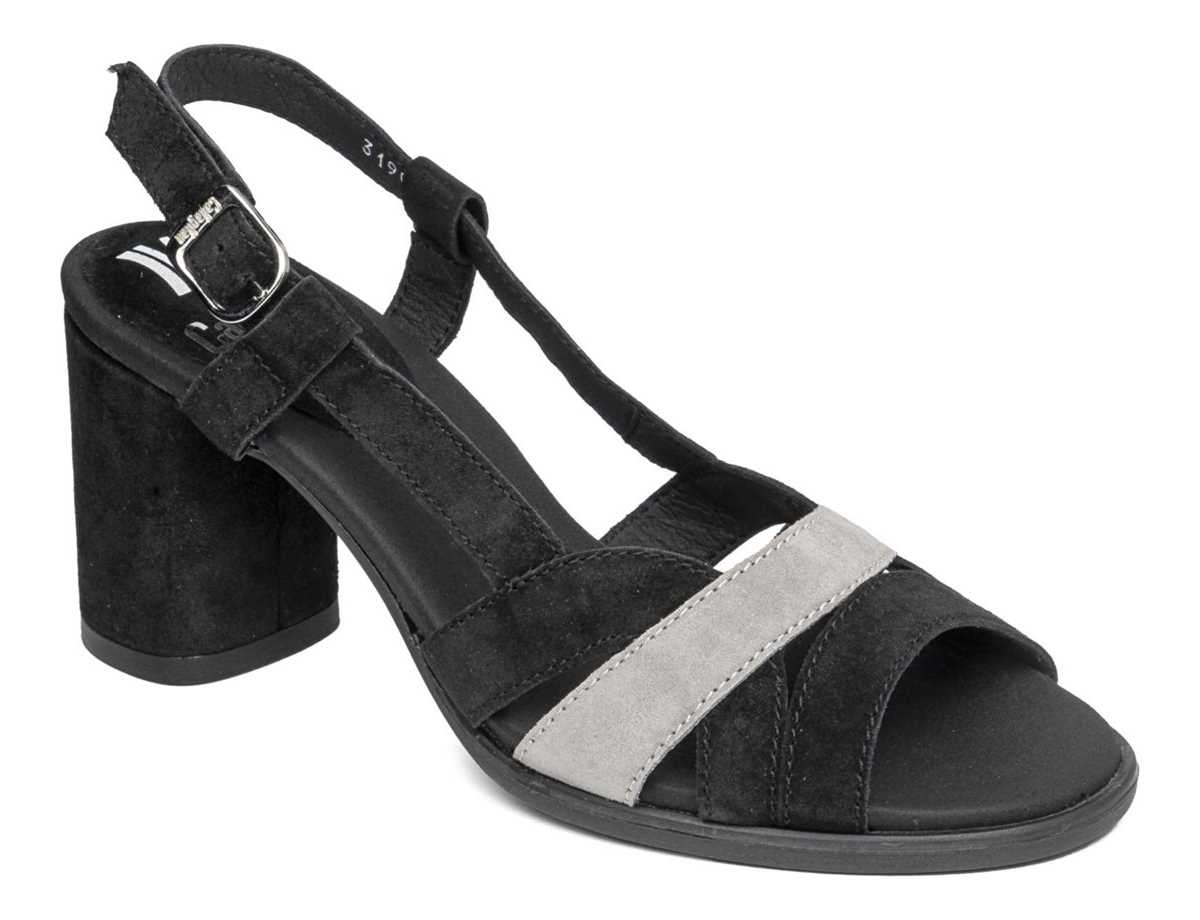 Callaghan 31904 Kanji Sandalen Absatz Damen Schwarz Beige | VOB46MH