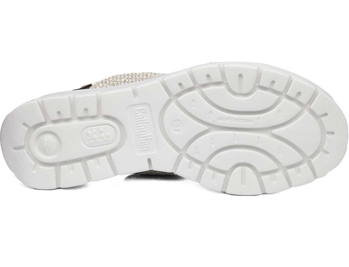 Callaghan 32001 Bera Keilabsatz Sandalen Damen Braun Weiß | OMP2224IR