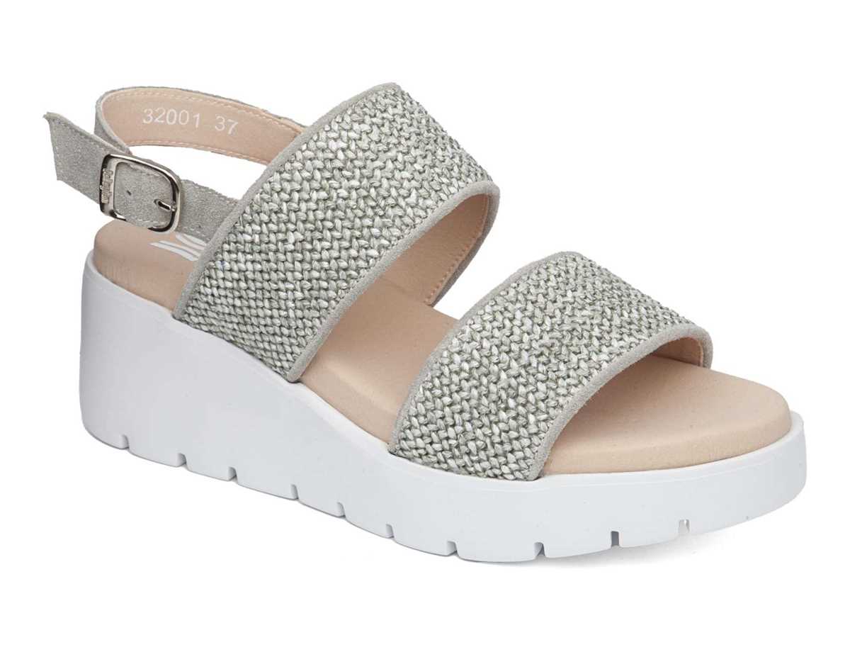 Callaghan 32001 Bera Keilabsatz Sandalen Damen Grün | QPG9251OO