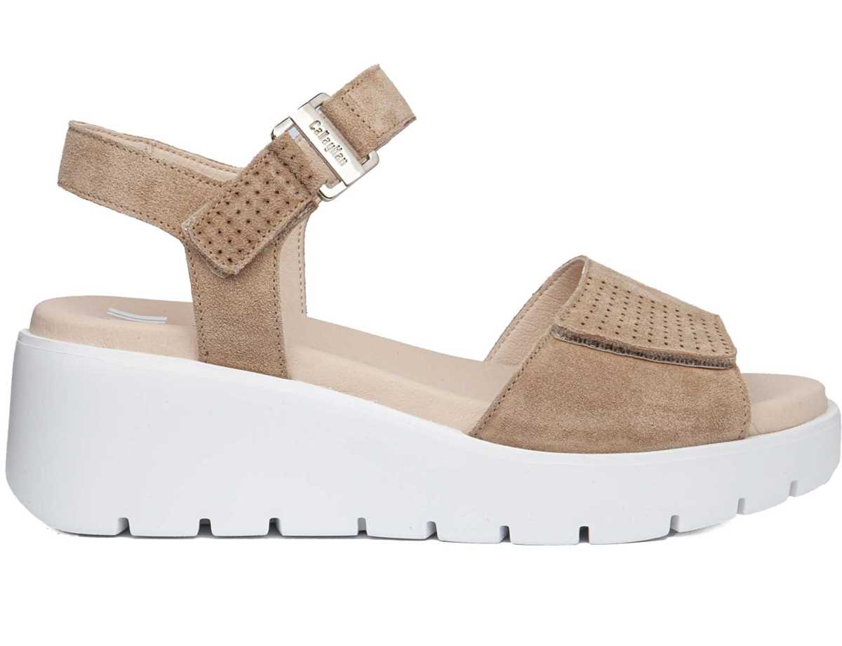 Callaghan 32002 Bera Keilabsatz Sandalen Damen Braun | NBZ8790TK