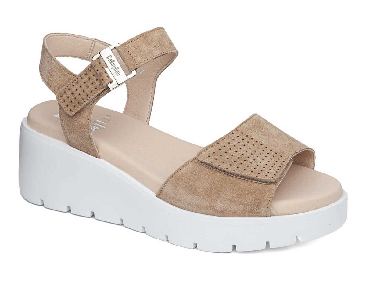Callaghan 32002 Bera Keilabsatz Sandalen Damen Braun | NBZ8790TK