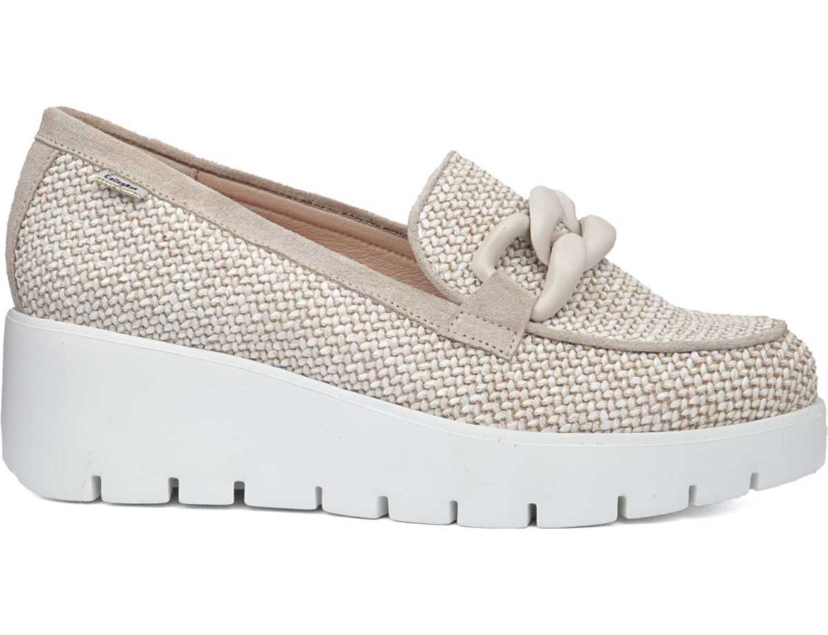 Callaghan 32100 Amal Plateauschuhe Damen Braun Weiß | YQT867WY