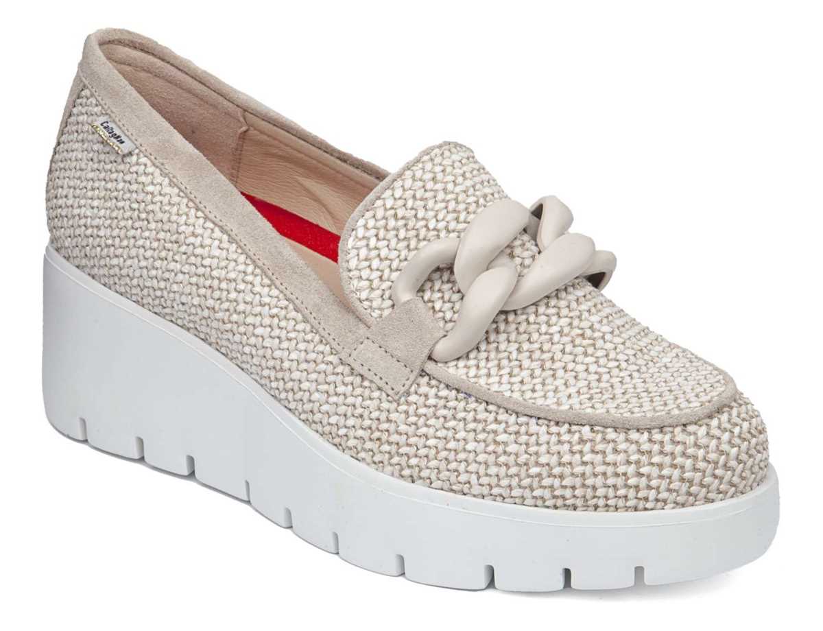 Callaghan 32100 Amal Plateauschuhe Damen Braun Weiß | YQT867WY