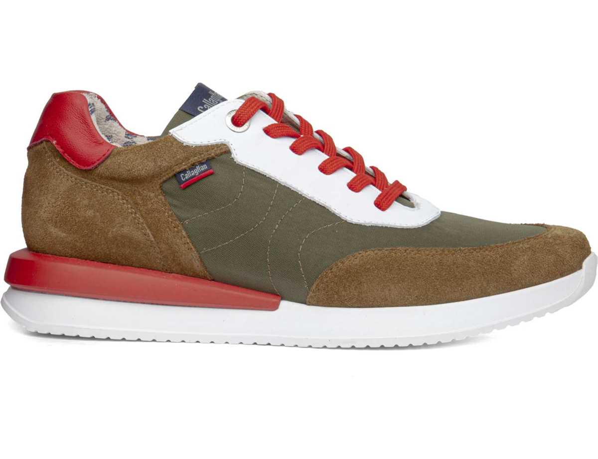 Callaghan 51100 Moses Sneakers Herren Grün Braun Rot | CTQ7913WA
