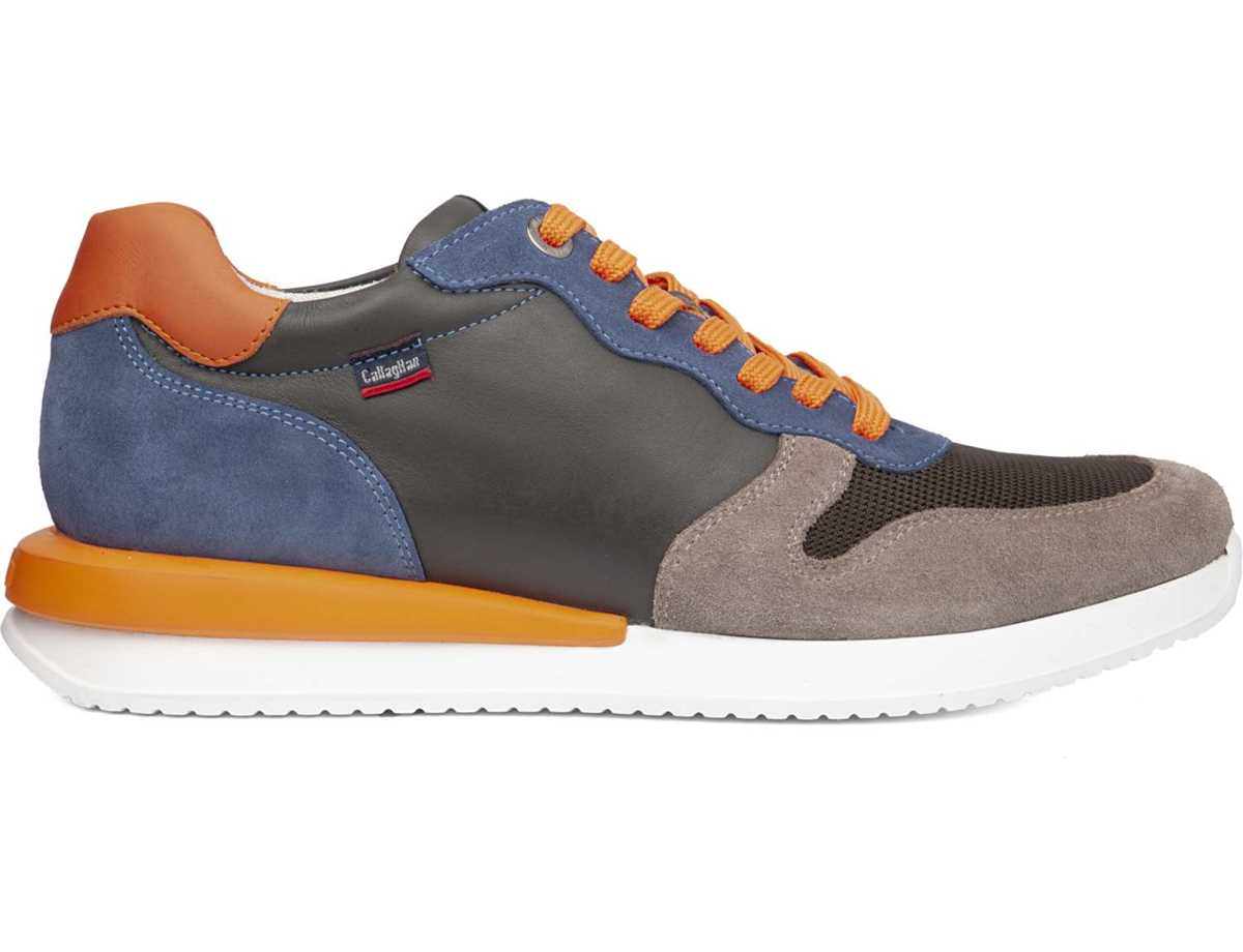 Callaghan 51103 Moses Sneakers Herren Grau Blau Orange | GEZ2599IR