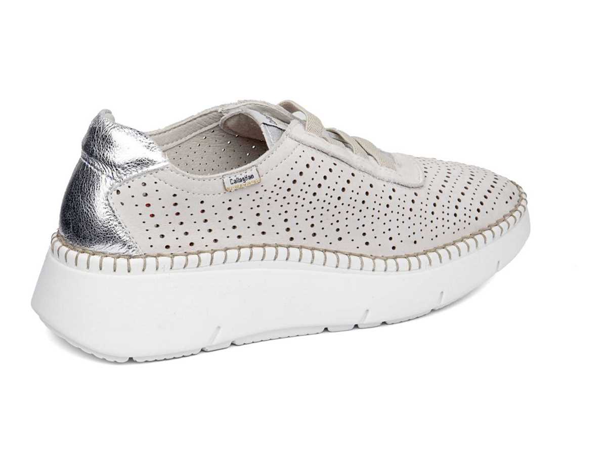 Callaghan 53600 Circular Sra. Plateau Sneakers Damen Weiß Silber | XOW8738SA