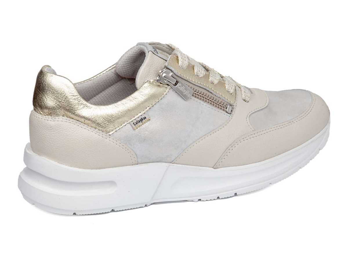 Callaghan 92121 Dorcas S.I.L Sneakers Damen Weiß Beige Gold | SCR4269KE